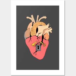 Locked heart Posters and Art